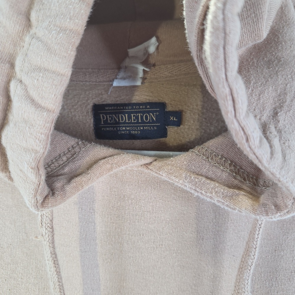 Pendleton Woolen Mills Men's Hoodie Beige Sweatshirt Pullover Graphic - Picture 4 of 8